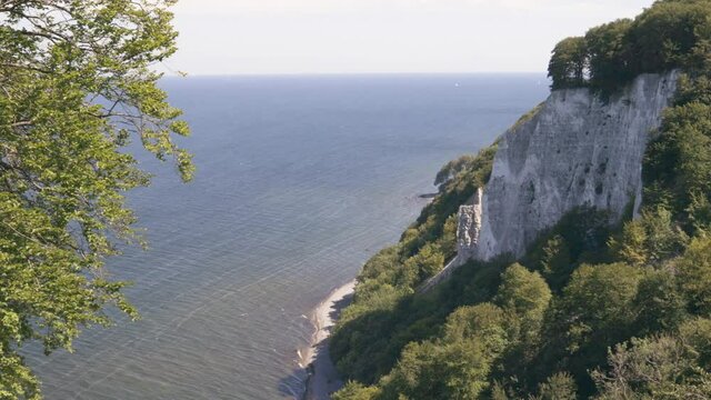 Chalk Cliffs on Ruegen R&uuml;gen in Germany, Mecklemburg Vorpommern on a beautiful sunny day. Vacation in Europe.