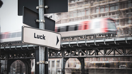 Street Sign to Luck