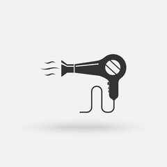 Hair dryer. vector Simple modern icon design illustration.