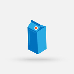 Milk package. vector Simple modern icon design illustration.