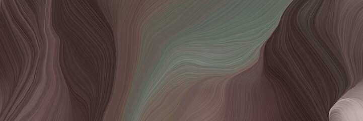 unobtrusive header with elegant modern curvy waves background design with old mauve, dim gray and very dark pink color