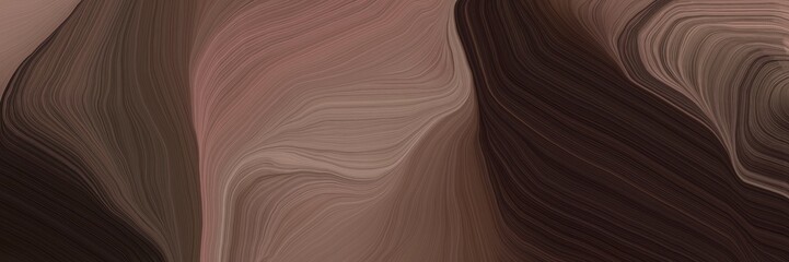 unobtrusive header with colorful modern curvy waves background design with very dark pink, pastel brown and old mauve color