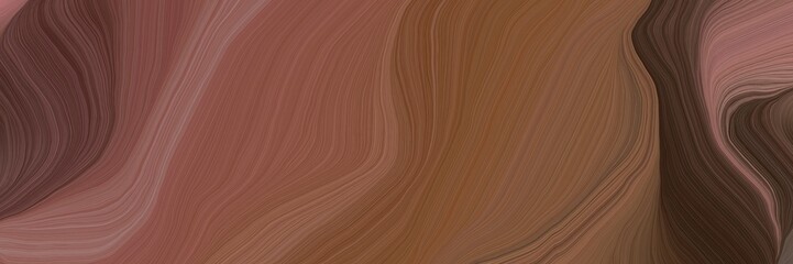 inconspicuous elegant modern soft curvy waves background design with brown, very dark pink and antique fuchsia color