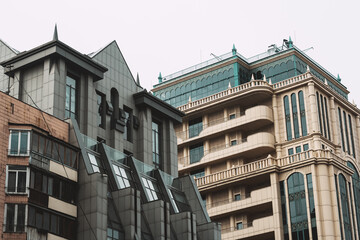 beautiful and high contrasted architecture in big city