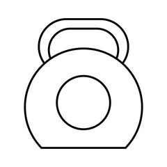 weight line style icon design, Gym sport bodybuilding healthy lifestyle activity cardio leisure and exercise theme Vector illustration