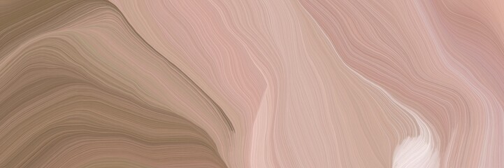 inconspicuous colorful elegant curvy swirl waves background illustration with rosy brown, pastel brown and pastel pink color