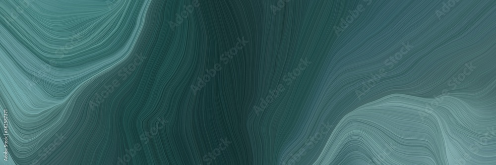 Poster unobtrusive banner with colorful smooth swirl waves background illustration with dark slate gray, ca