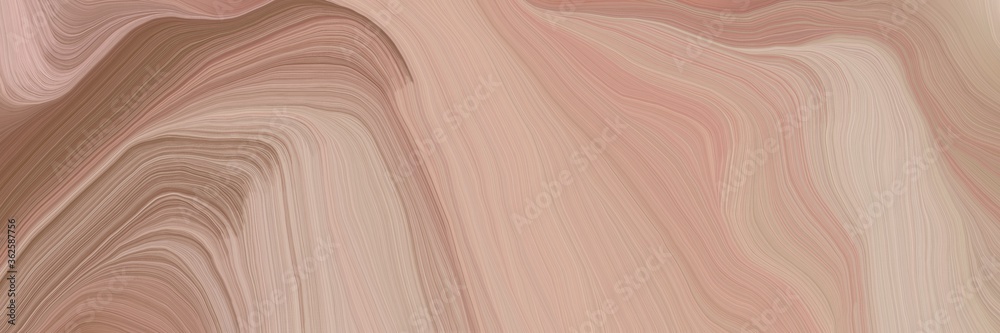Poster inconspicuous colorful smooth swirl waves background design with rosy brown, tan and pastel brown co