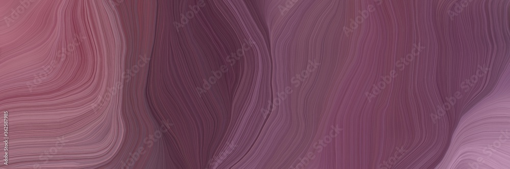 Poster inconspicuous banner with colorful curvy background illustration with old mauve, antique fuchsia and