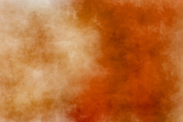 Digital painted surface in orange and yellow colors. Chaotic paint splashes on canvas. Contemporary backdrop