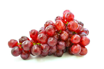 fresh grapes isolated on white background
