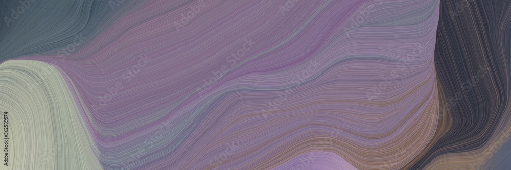 Poster unobtrusive header with elegant modern soft curvy waves background illustration with gray gray, dark slate gray and dark gray color