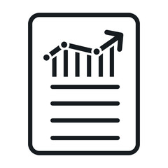 Analytics icon vector isolated on white background