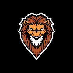 Lion head logo icon design 