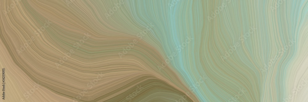 Poster inconspicuous header with elegant modern waves background illustration with rosy brown, ash gray and