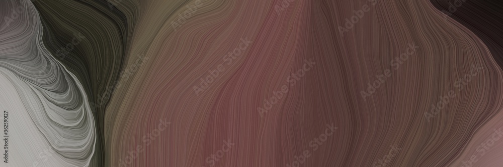 Poster inconspicuous banner with elegant modern soft curvy waves background illustration with old mauve, da