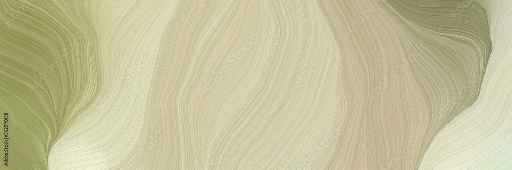 Poster inconspicuous banner with elegant abstract waves design with tan, gray gray and antique white color