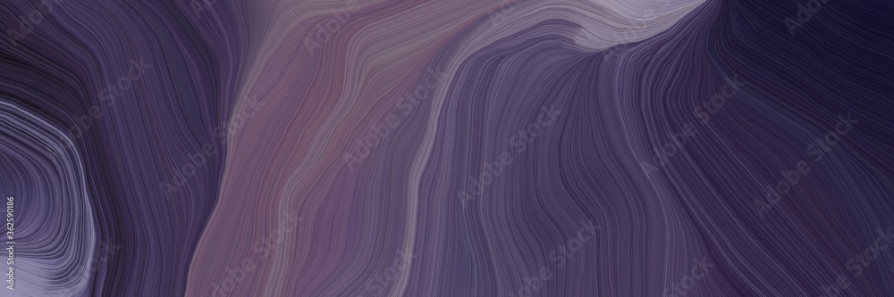 Poster inconspicuous header with colorful modern soft swirl waves background illustration with dark slate gray, old lavender and light slate gray color