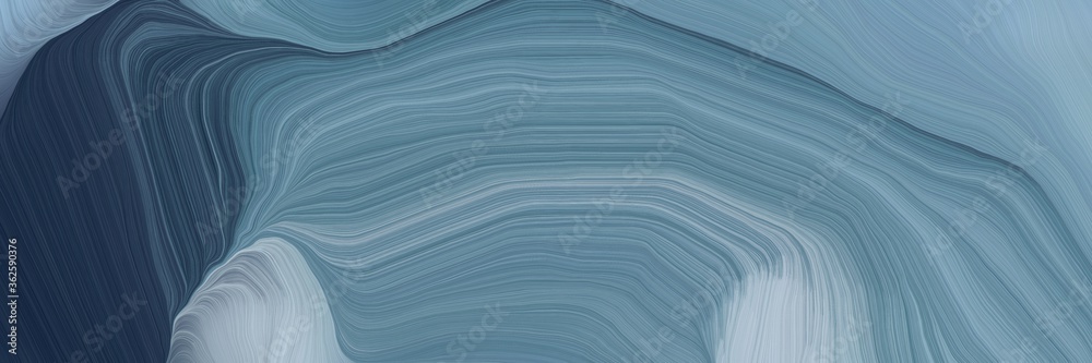 Poster inconspicuous header with colorful modern waves background design with light slate gray, dark slate gray and pastel blue color