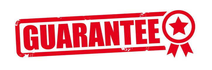 GUARANTEE - red vector rubber stamp