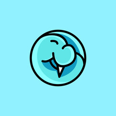 Cute walrus Cartoon Vector Icon Illustration. Animal Icon Concept Cartoon Style Vector.