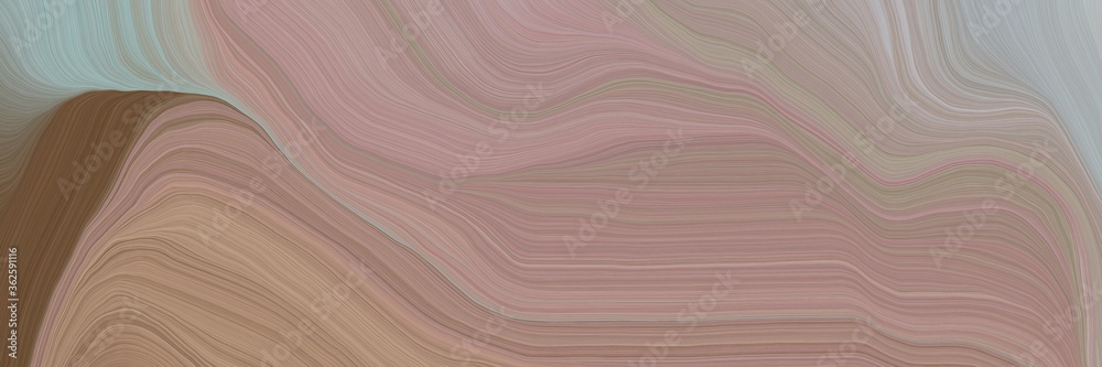 Poster unobtrusive colorful smooth swirl waves background illustration with rosy brown, old mauve and dark 