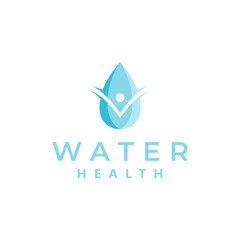 Water Health Colorful With Creative and nature Logo Design Vector