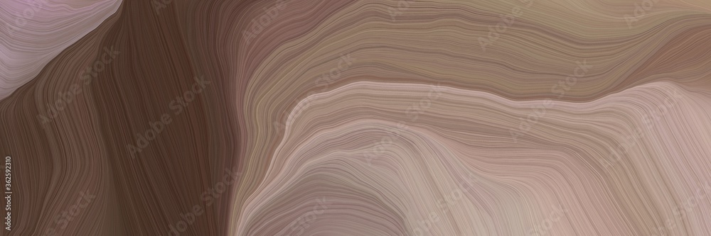 Aufkleber unobtrusive header with elegant smooth swirl waves background design with gray gray, old mauve and tan color