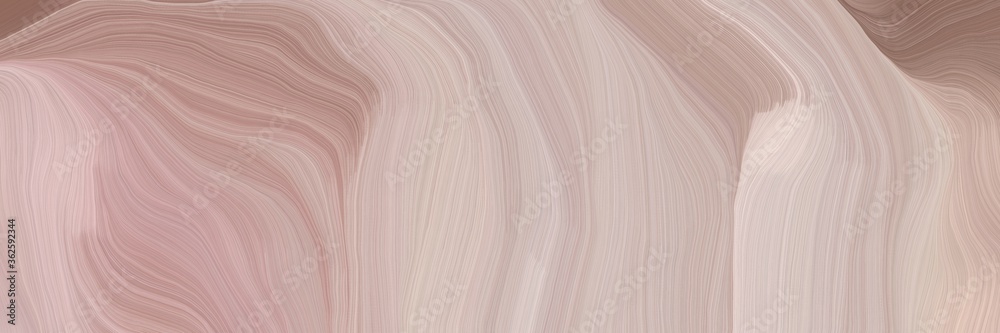 Aufkleber unobtrusive header with elegant smooth swirl waves background illustration with silver, pastel brown and light gray color