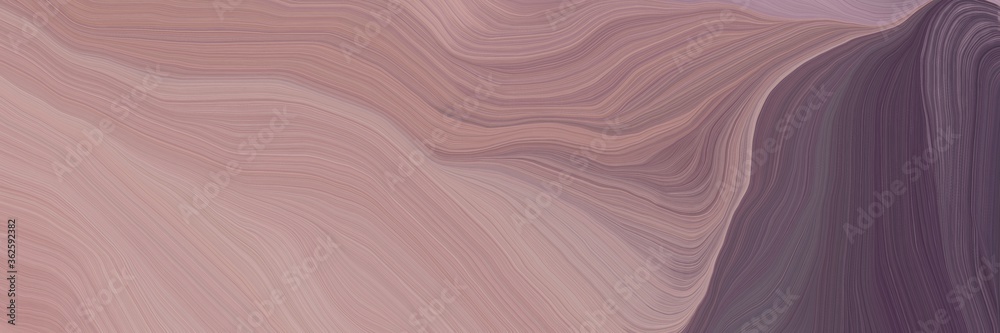 Aufkleber unobtrusive colorful modern soft swirl waves background illustration with rosy brown, old mauve and dim gray color