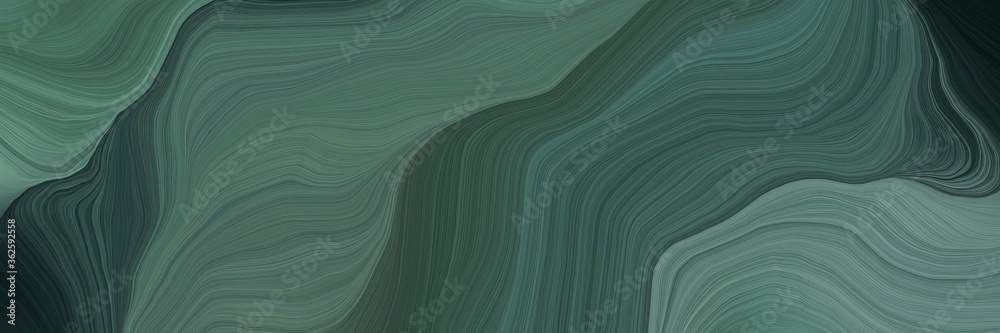 Poster unobtrusive elegant smooth swirl waves background design with dark slate gray, very dark blue and sl