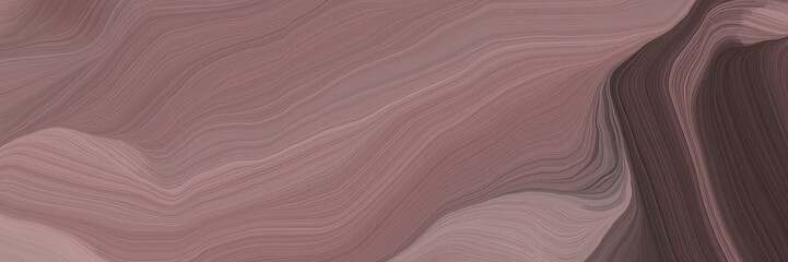 inconspicuous header with elegant smooth swirl waves background design with old lavender, old mauve and rosy brown color