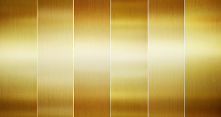 Gold and bronze metal textures set for background 