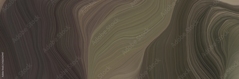 Poster inconspicuous elegant modern soft swirl waves background design with old mauve, pastel brown and very dark green color