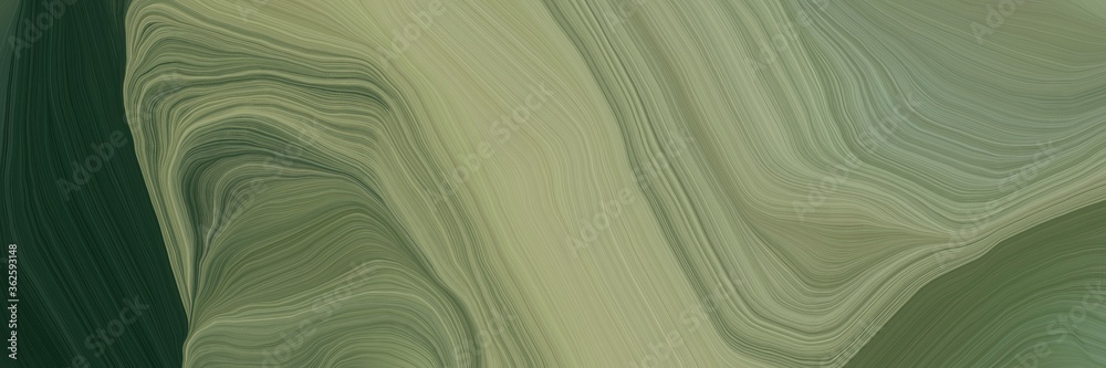 Poster unobtrusive banner with colorful modern soft swirl waves background design with gray gray, very dark
