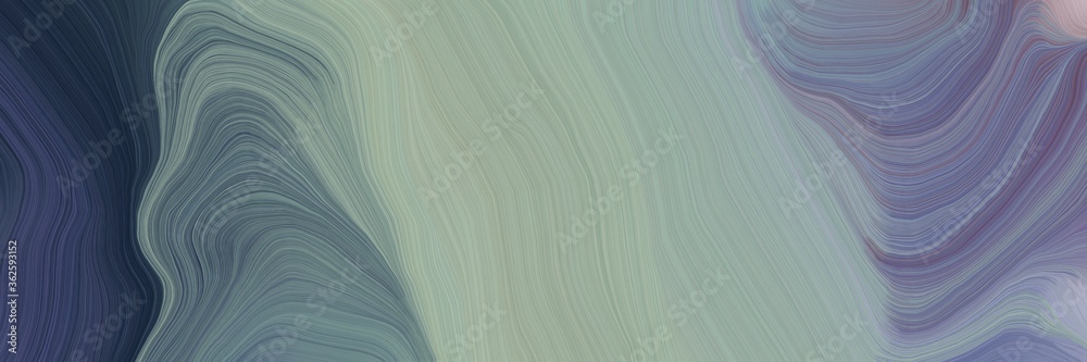 Poster unobtrusive elegant modern soft curvy waves background design with light slate gray, dark sea green 