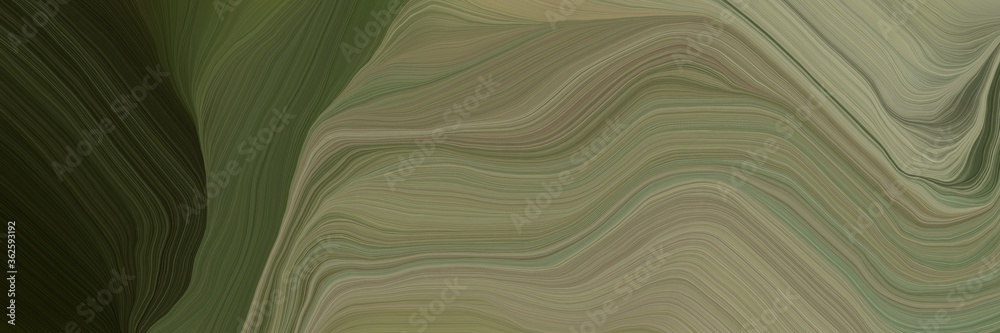 Poster unobtrusive header with colorful elegant curvy swirl waves background design with pastel brown, very