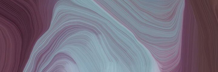 unobtrusive header with elegant smooth swirl waves background design with gray gray, old mauve and ash gray color