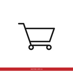 Shopping cart icon vector