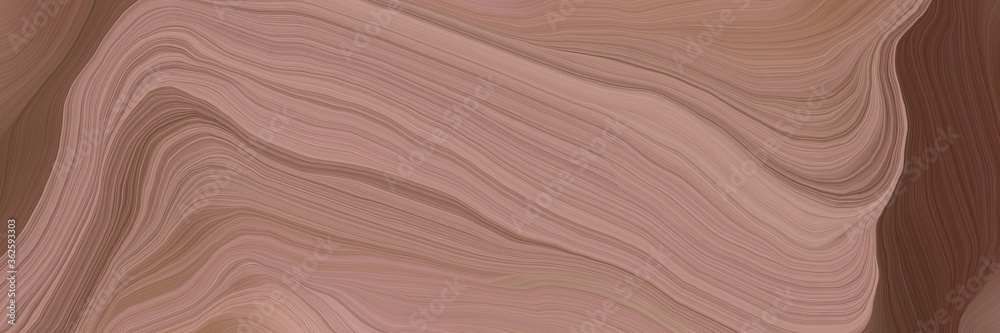Aufkleber inconspicuous colorful modern soft swirl waves background illustration with rosy brown, old mauve an