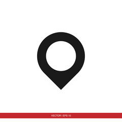 Pin location navigation icon vector
