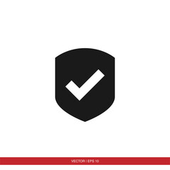 Shield check icon vector