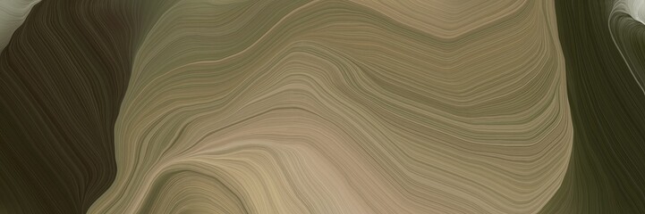 unobtrusive colorful modern waves background design with pastel brown, very dark green and rosy brown color
