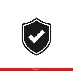 Shield check icon vector