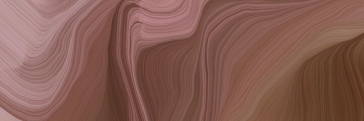 unobtrusive colorful modern soft curvy waves background design with pastel brown, rosy brown and old mauve color