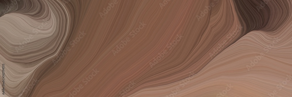 Aufkleber inconspicuous header with colorful modern soft swirl waves background illustration with pastel brown