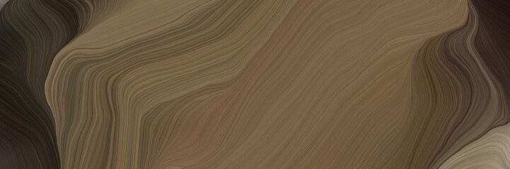 unobtrusive header with elegant modern soft curvy waves background design with pastel brown, very dark green and rosy brown color