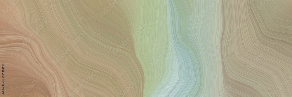 Poster unobtrusive header with elegant modern soft curvy waves background design with rosy brown, pastel bl