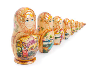 Group of Russian nesting dolls