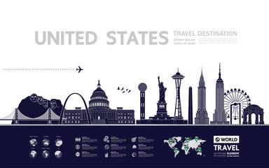United States travel destination grand vector illustration.  © Creative_Bringer
